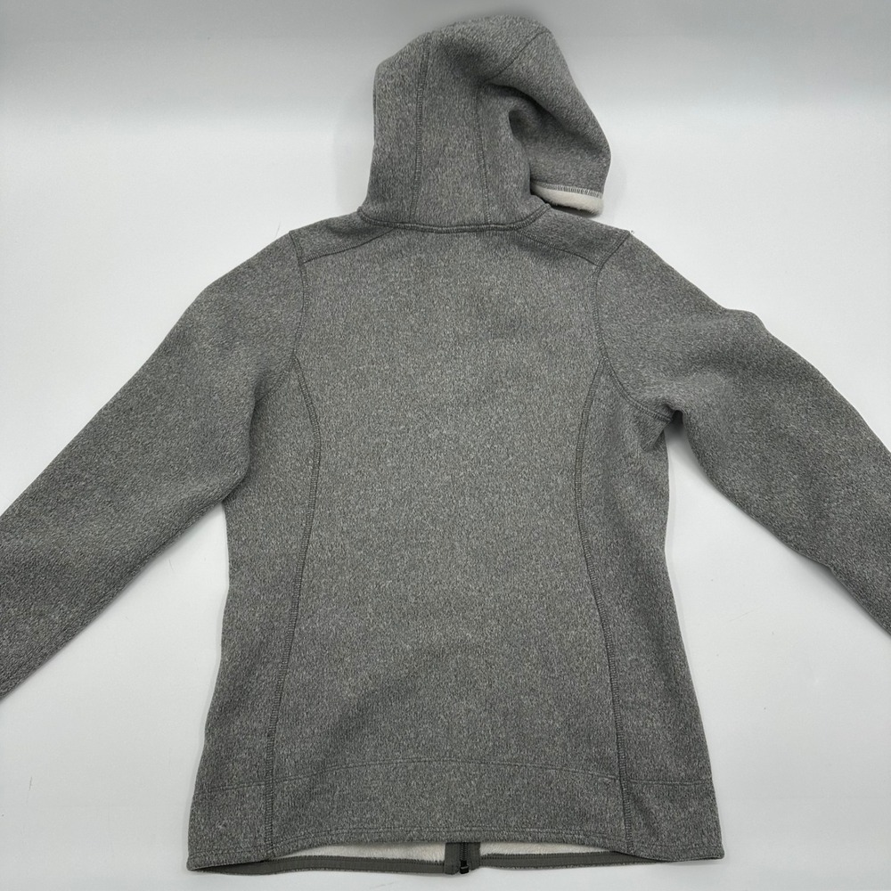 The North Face Womens Gray Crescent Full Zip Fleece Hoodie Jacket Size Medium M - Picture 7 of 11